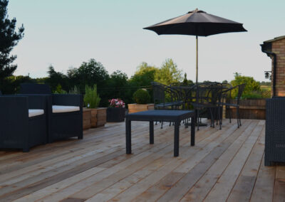 Decking with furniture